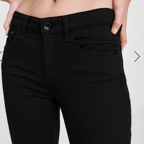 NWT rag & bone Cate mid rise skinny black jeans size 23 - Picture 2 of 12